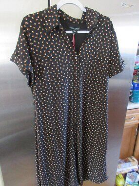 Cynthia Rowley Women's Knit  Dress button down easycare short slv xl nwt
